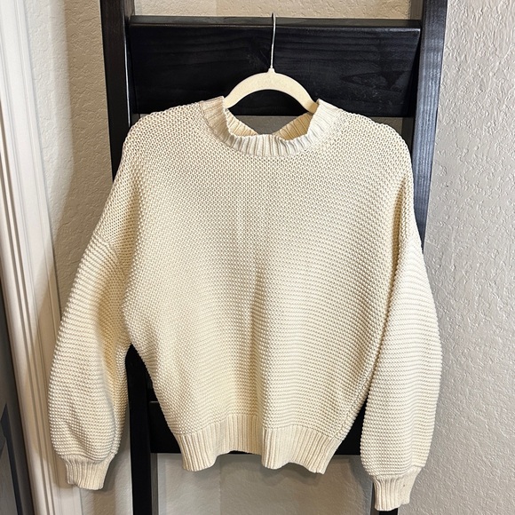 Alex Mill Button Back Crewneck Sweater Size S - Picture 5 of 7